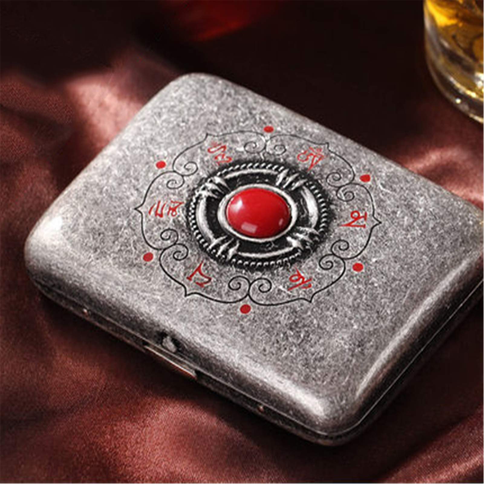 アンティーク シガレットケースシルバーSILVERレトロ